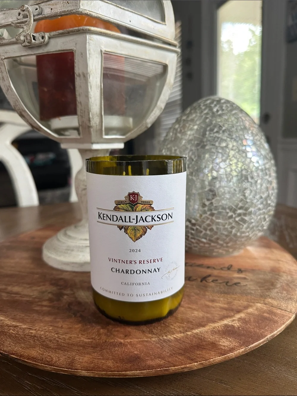 Kendall Jackson Wine Bottle Candle-Vanilla coconut scented